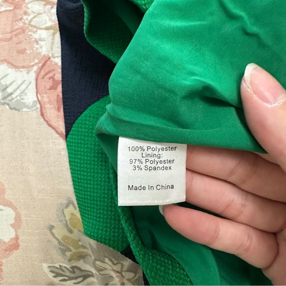 NEW NWT Tuckernuck x Atlantic-Pacific Kelly Green Navy Stripe Emma Blouse Large - Picture 9 of 9